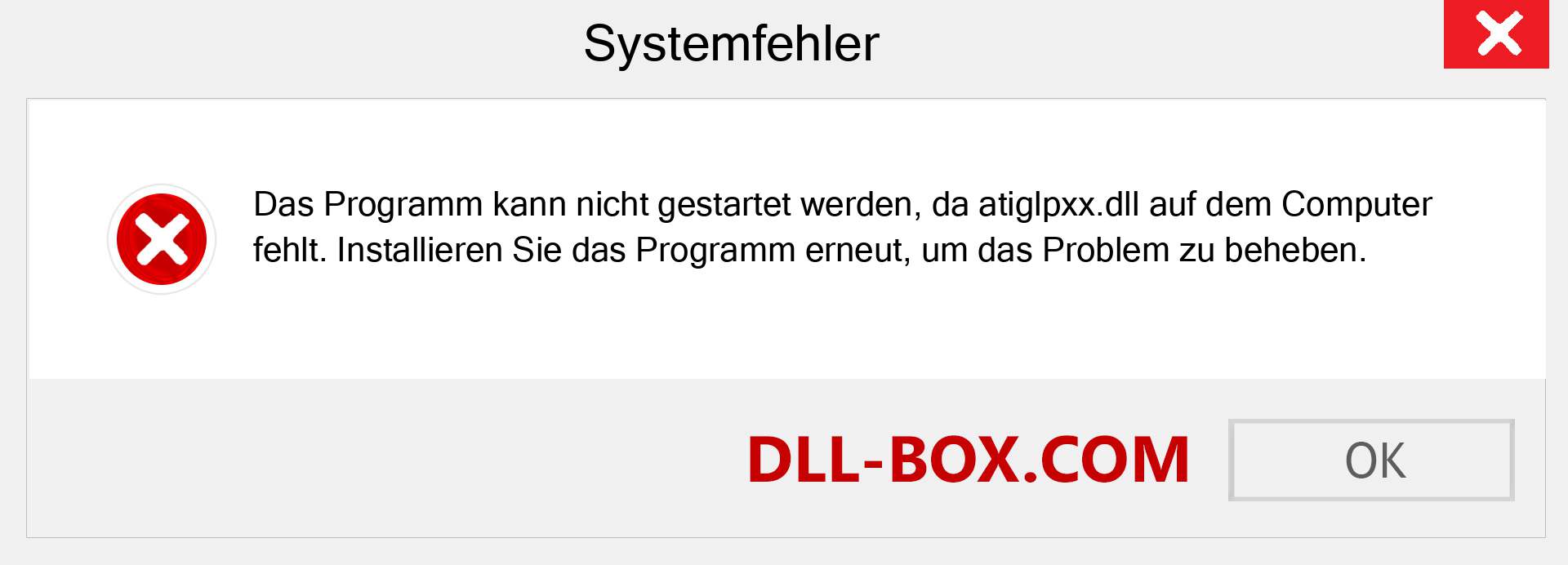 atiglpxx.dll-Datei fehlt?. Download für Windows 7, 8, 10 - Fix atiglpxx dll Missing Error unter Windows, Fotos, Bildern