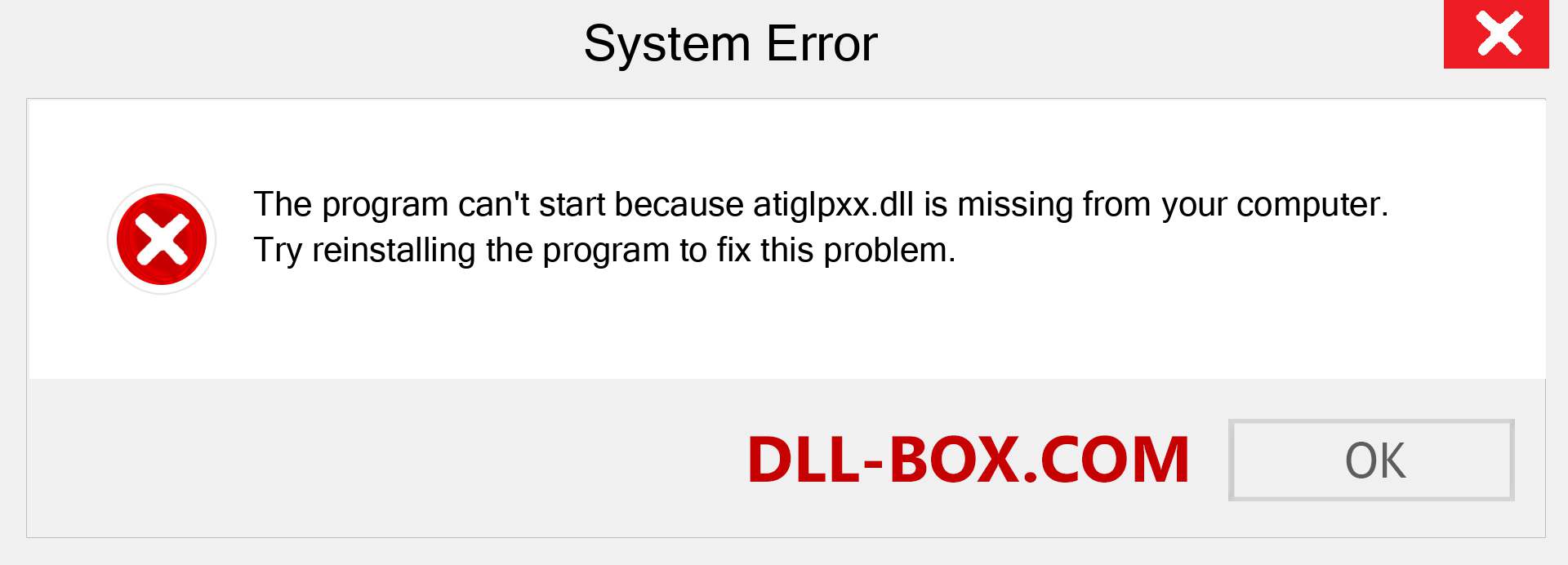  atiglpxx.dll file is missing?. Download for Windows 7, 8, 10 - Fix  atiglpxx dll Missing Error on Windows, photos, images