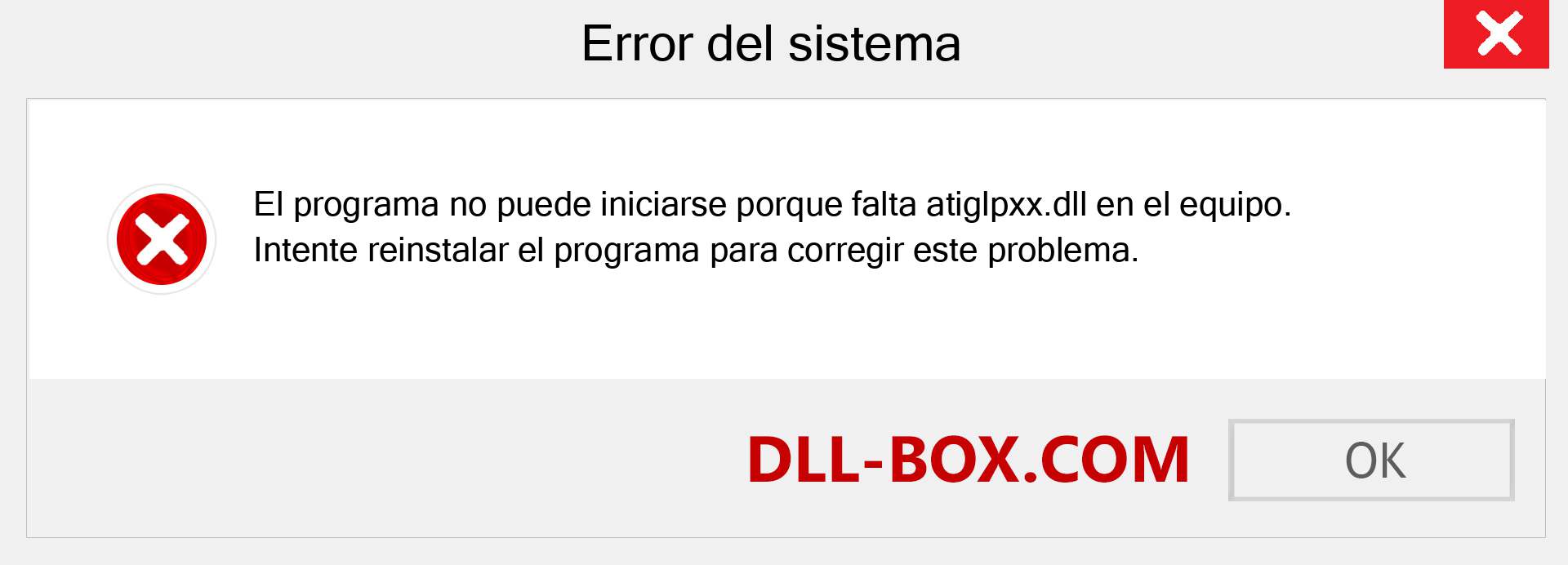¿Falta el archivo atiglpxx.dll ?. Descargar para Windows 7, 8, 10 - Corregir atiglpxx dll Missing Error en Windows, fotos, imágenes